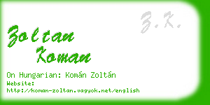 zoltan koman business card